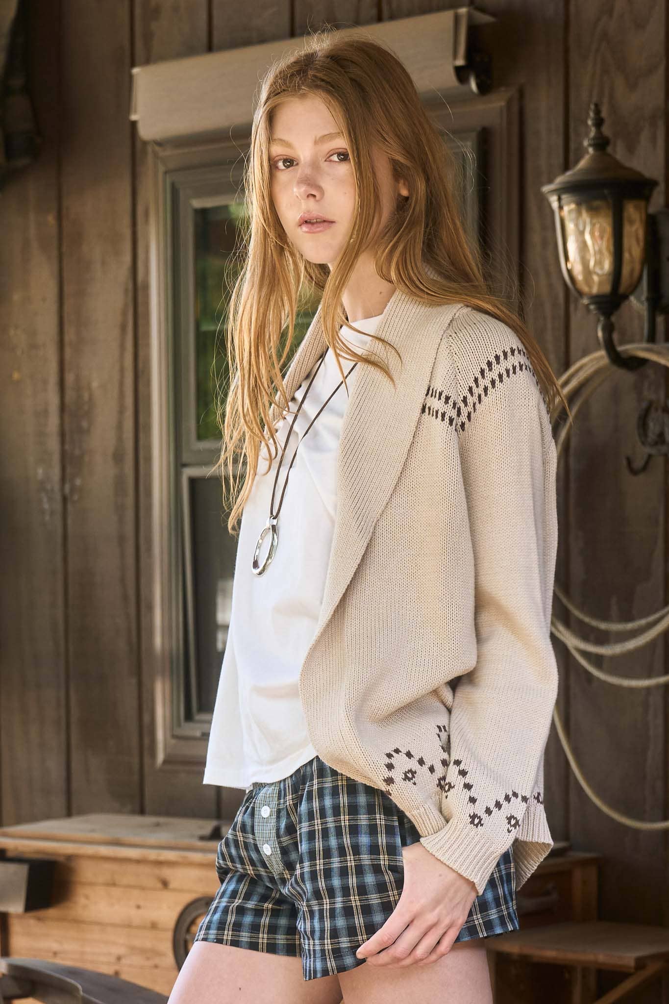 Western Horse Jacquard Shawl