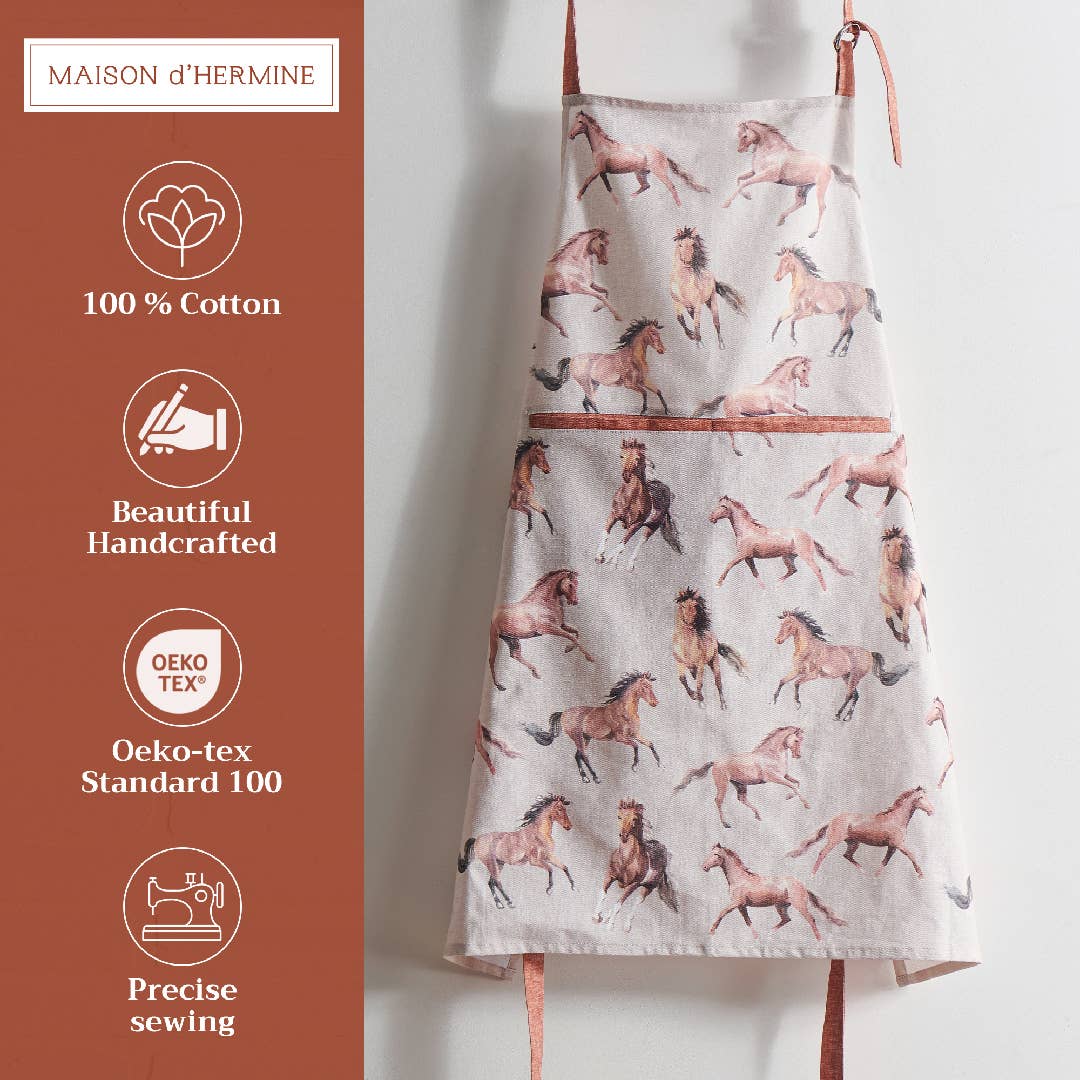 Free Horses Cotton Apron