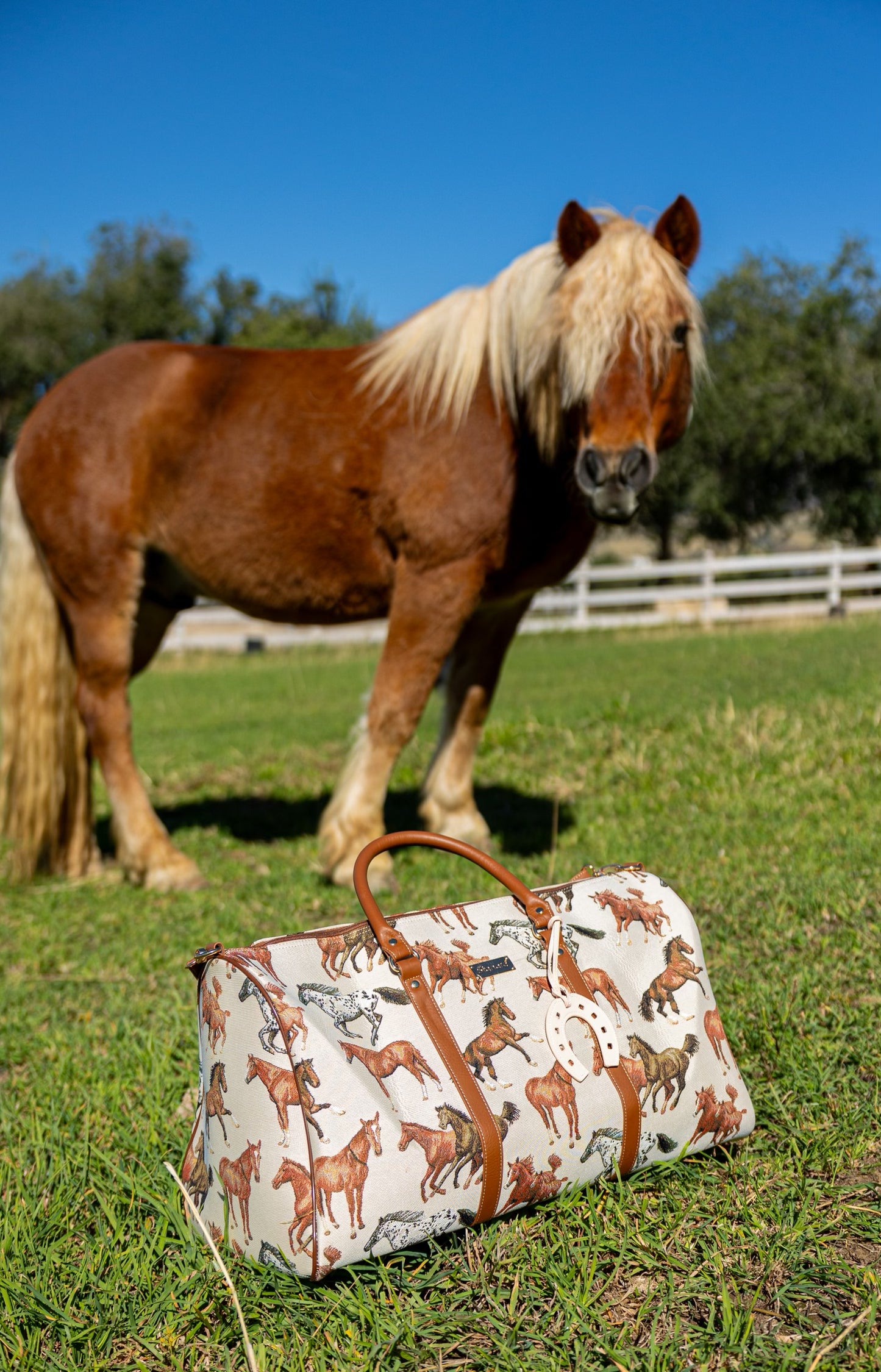 horse tapestry bag