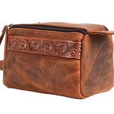 Western Hand-Tooled Toiletry Bag