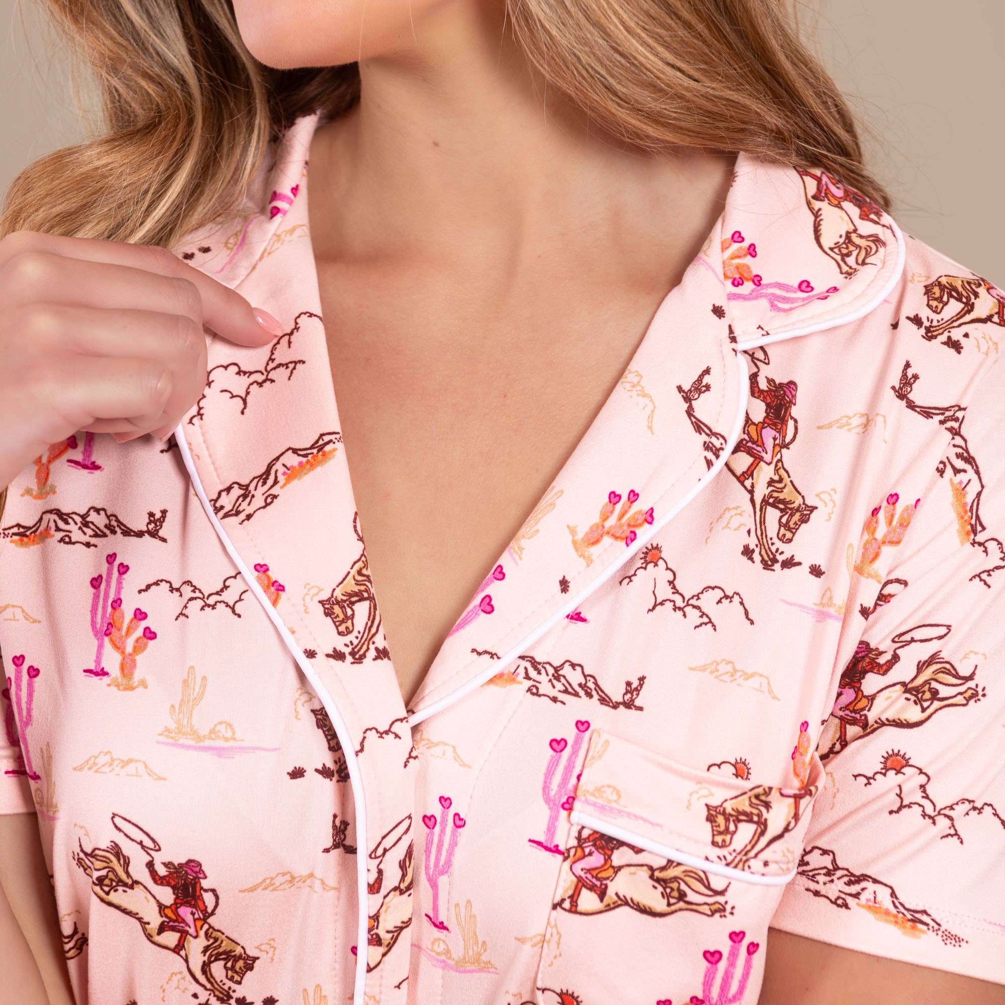 Vintage Cowgirl Pajama Top