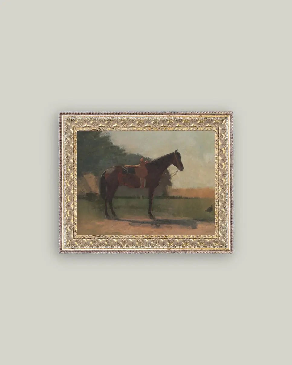 Saddled Horse Vintage Art Faire - Petal Lane Home