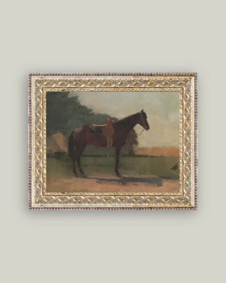 Saddled Horse Vintage Art Faire - Petal Lane Home