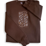 Cowgirl Boots Embroidered Sweatshirt