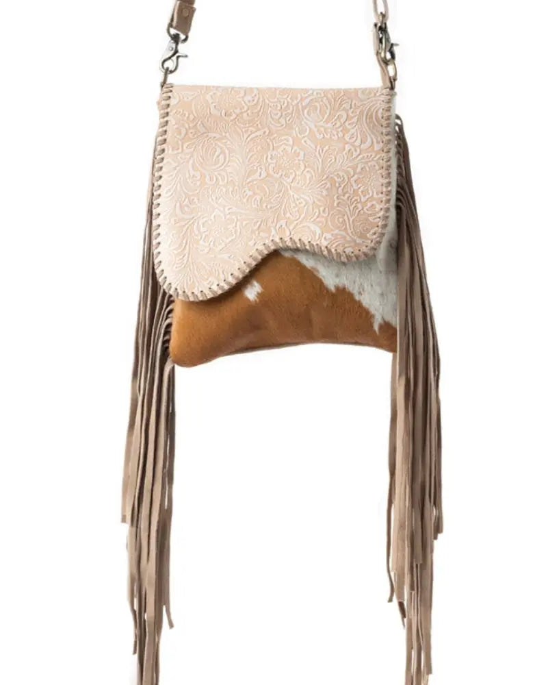 Western Ember Concealed Carry Bag in Autumn Blaze & Moonlit Ivory Faire - Myra Bag