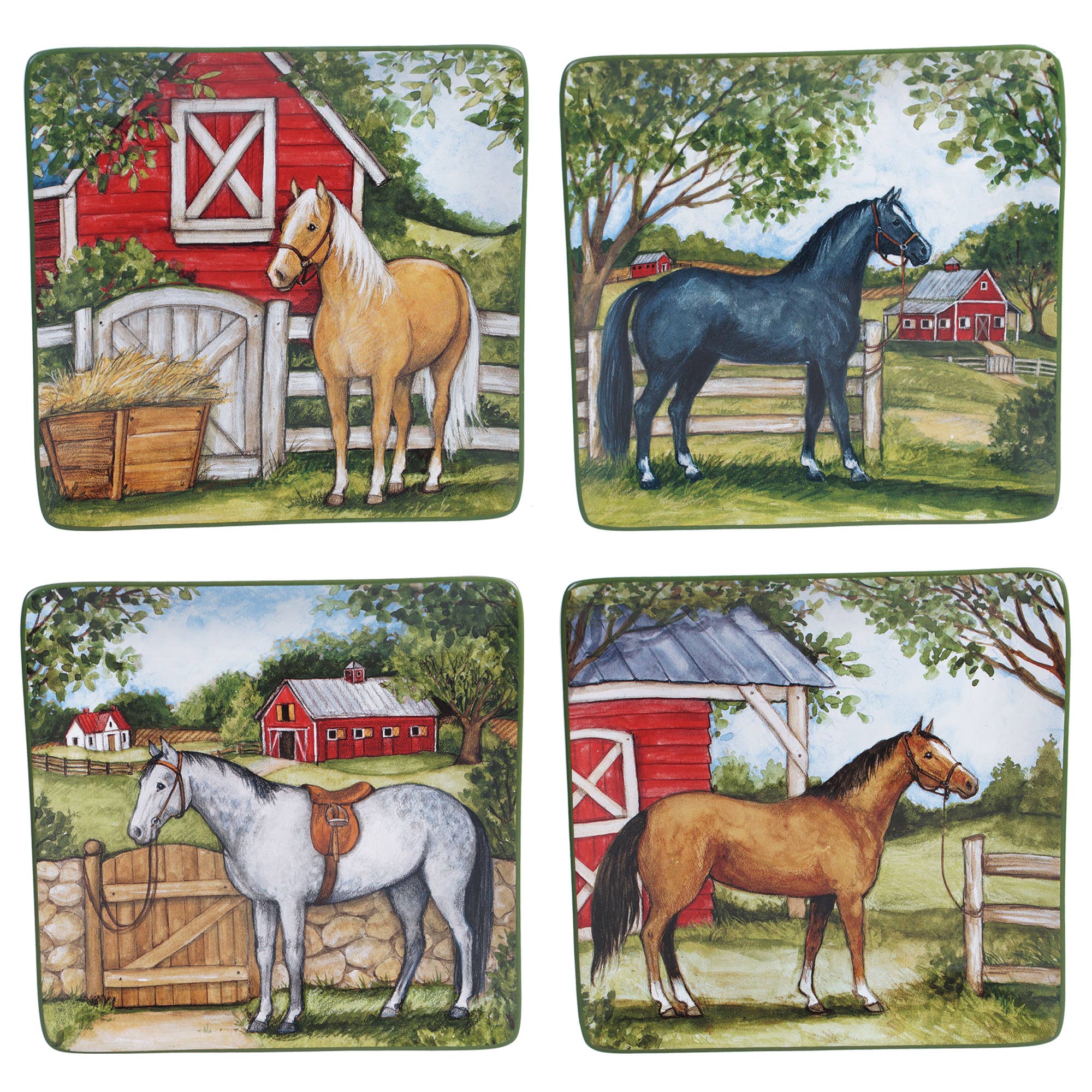Dapple Gray Horse Dinner Plate