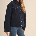 Floral Embroidery Western Jacket