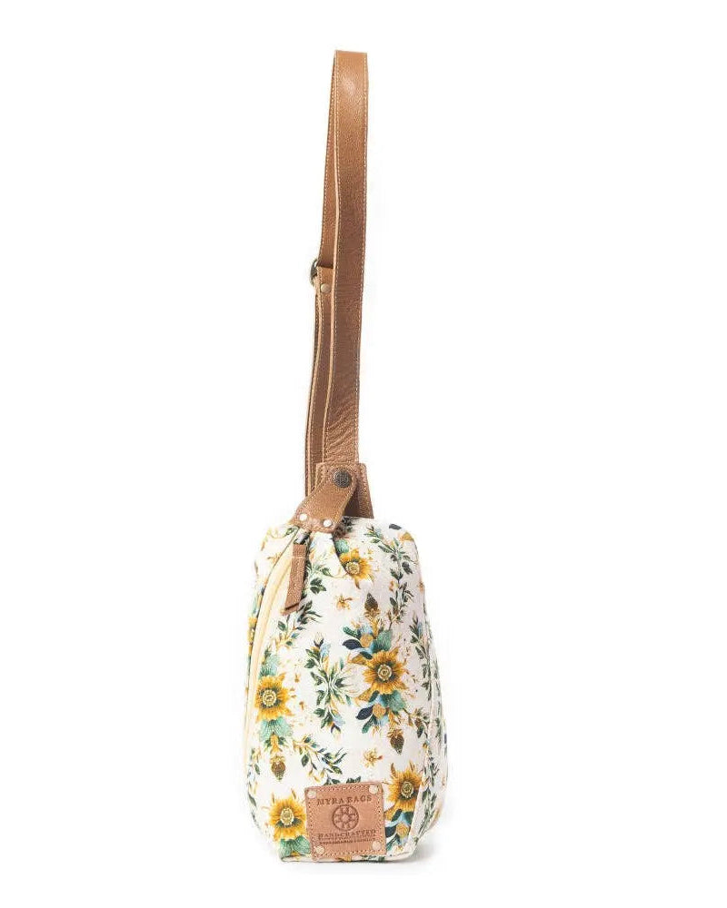 Oasis Blooms Fanny Pack Bag In Brown & White Myra Bag