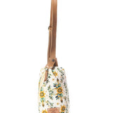 Oasis Blooms Fanny Pack Bag In Brown & White Myra Bag