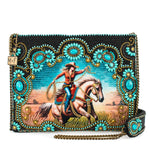 Turquoise Hand-Beaded Cowgirl Handbag