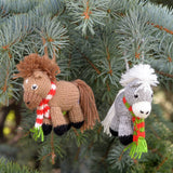 horse hand-knit ornament