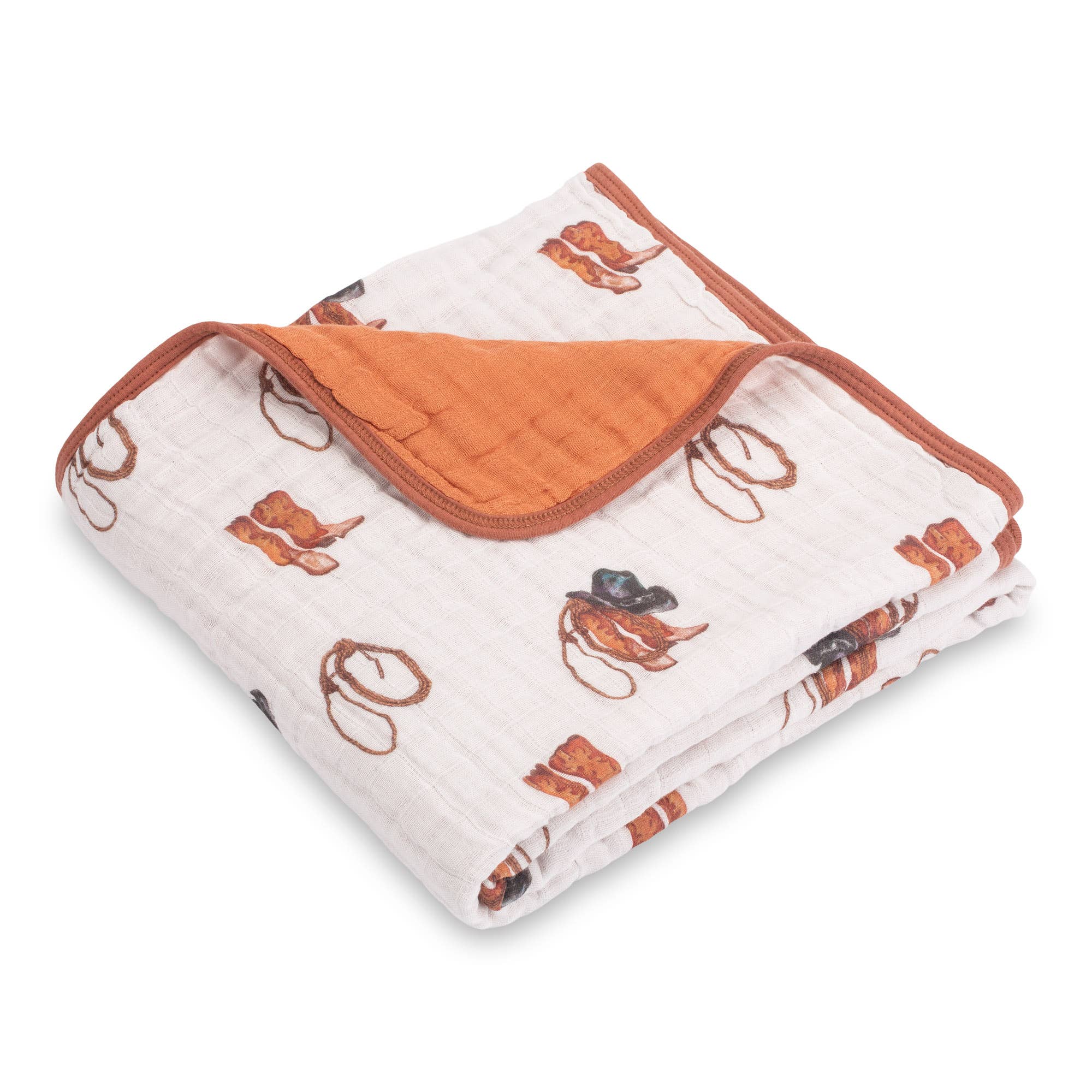 western toddler muslin blanket