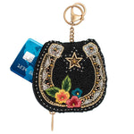 Lucky Horseshoe Hand-Beaded Coin Purse