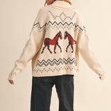 Aztec Knit Horse Sweater