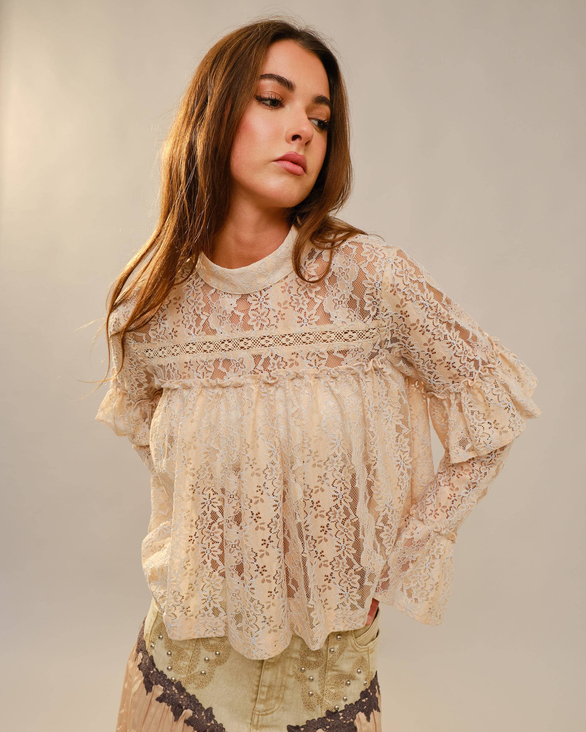 Prairie Pearl Cowgirl Lace Blouse