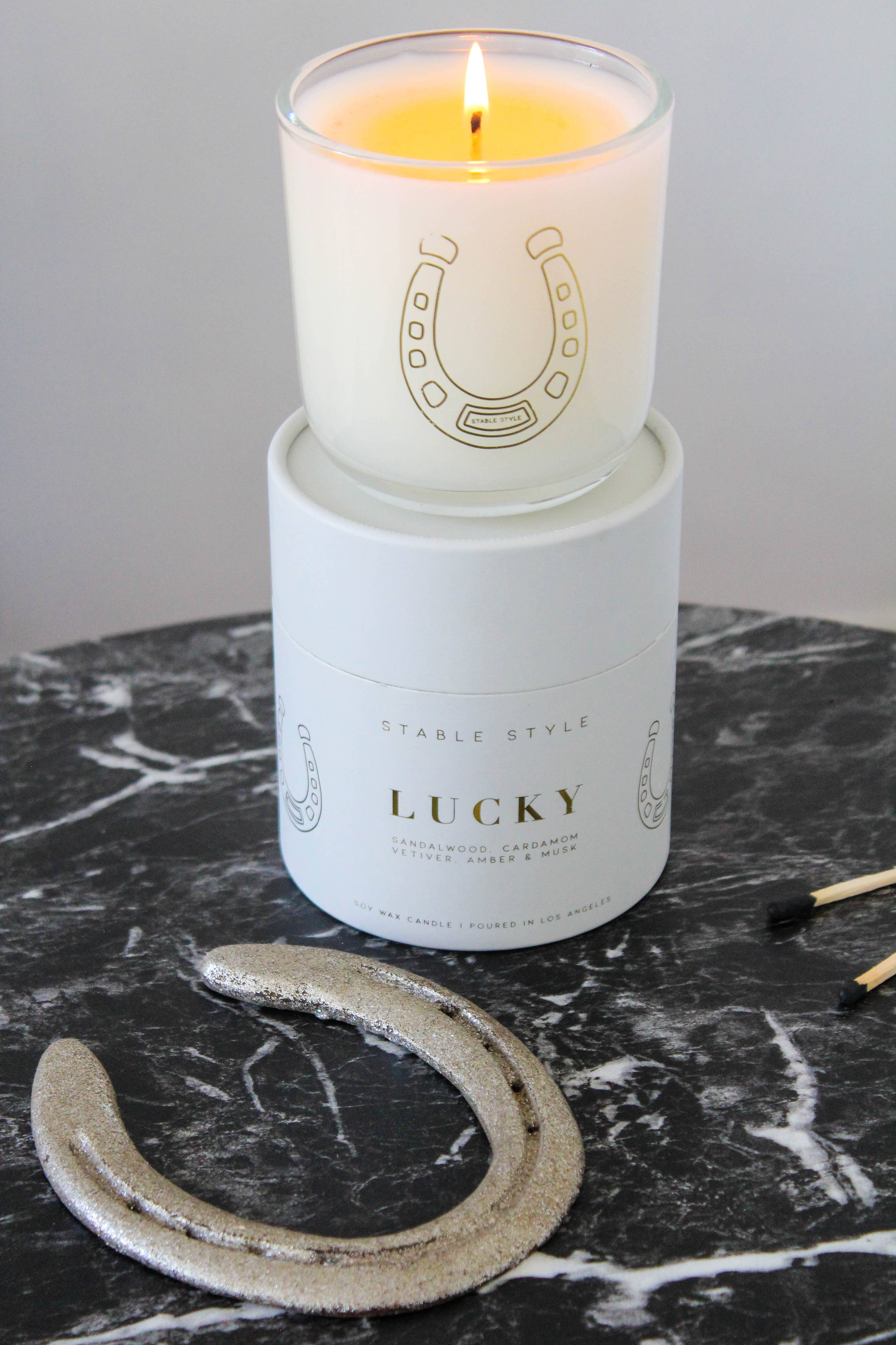 Lucky Horseshoe Soy Wax Candle (10 oz)