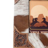 Saddle Ridge Cowhide Tooled Frame