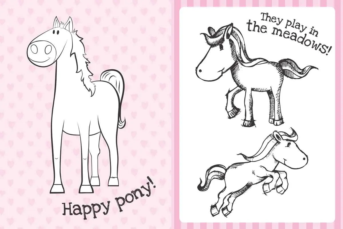 Too Cute Coloring Book: Ponies by Little Bee Books Faire - Simon & Schuster