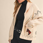 Aztec Knit Horse Sweater