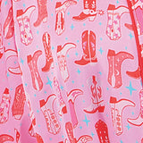 Cowgirl Boots & Bubbles Silky Robe