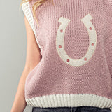 horseshoe sweater vest