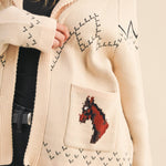 Aztec Knit Horse Sweater