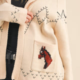 Aztec Knit Horse Sweater
