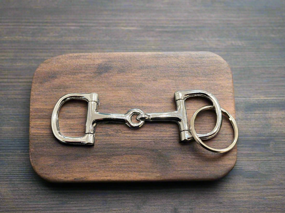 horse bit keychain Silver