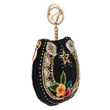 Lucky Horseshoe Hand-Beaded Coin Purse