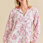 Pink Toile Horse Windbreaker Jacket