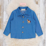 Embroidered Pasture Pony Button Up