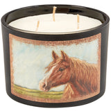 chestnut horse candle