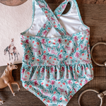 beach horse girl's swimsuit