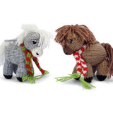 horse hand-knit ornament