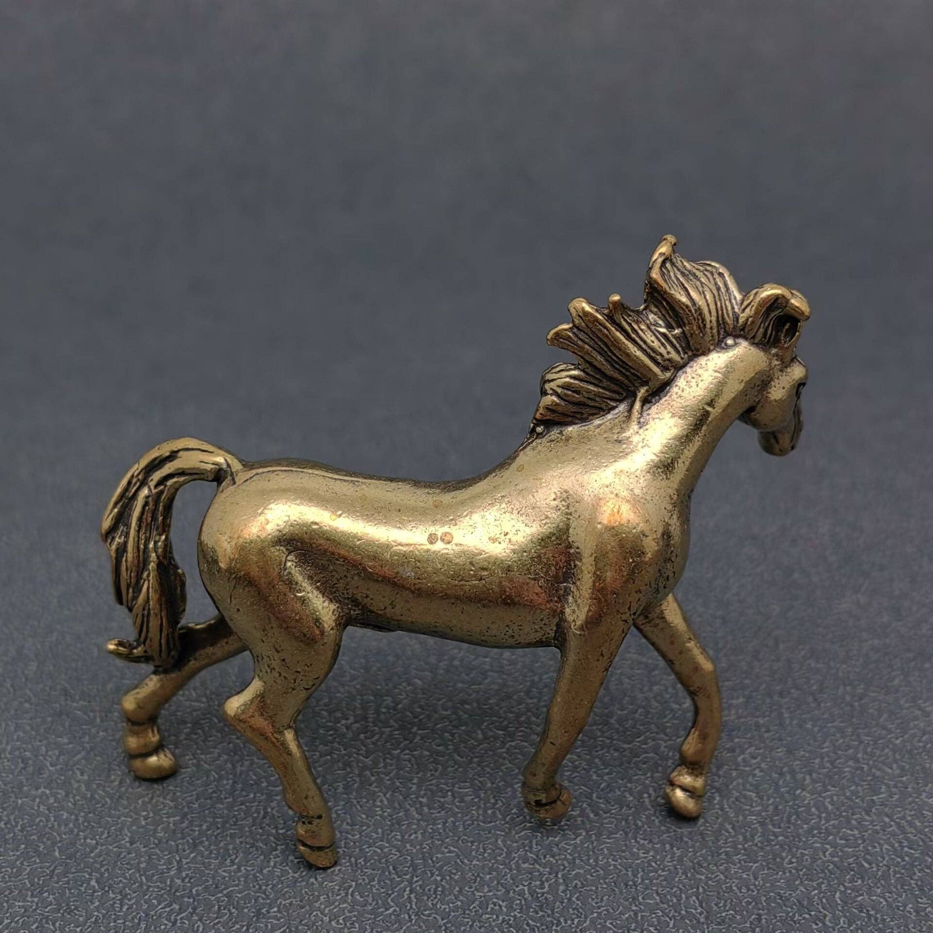Vintage Brass Horse Decoration
