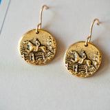 jumping horse earrings