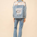 Western Lace Denim Jacket