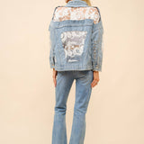 Western Lace Denim Jacket