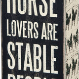 horse lovers box sign