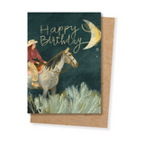 Happy Birthday Cowgirl Horse Card