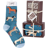 horses make me happy gift set