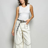 Aztec Diamond Woven Buckle Belt