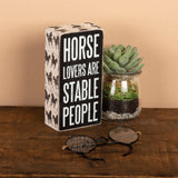 horse lovers box sign