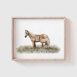 mare and foal art print