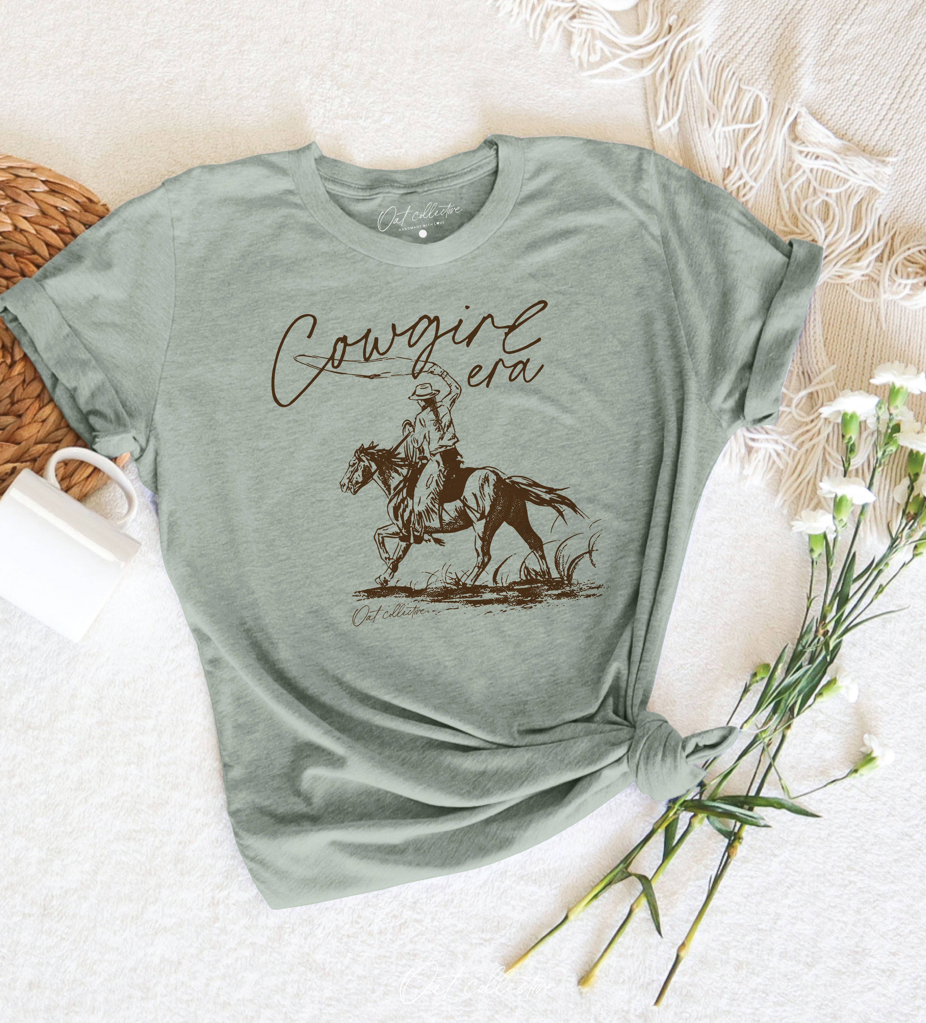 sage cowgirl era tee