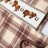 Plaid Horse Baby Boy Romper