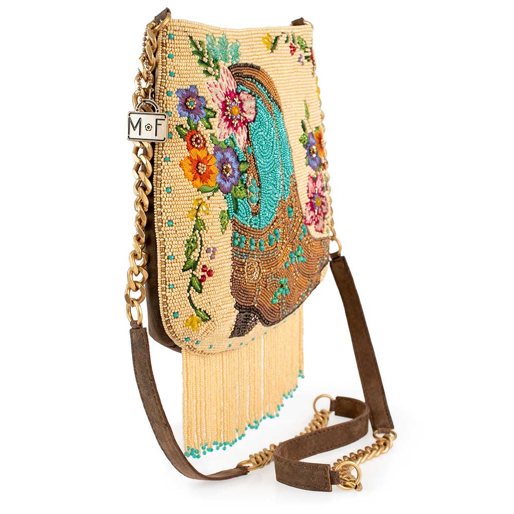 Hand-Beaded Cowgirl Boots Handbag