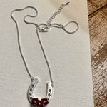 rose horseshoe necklace