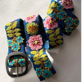 Sunshine Rodeo Embroidered Wool Belt