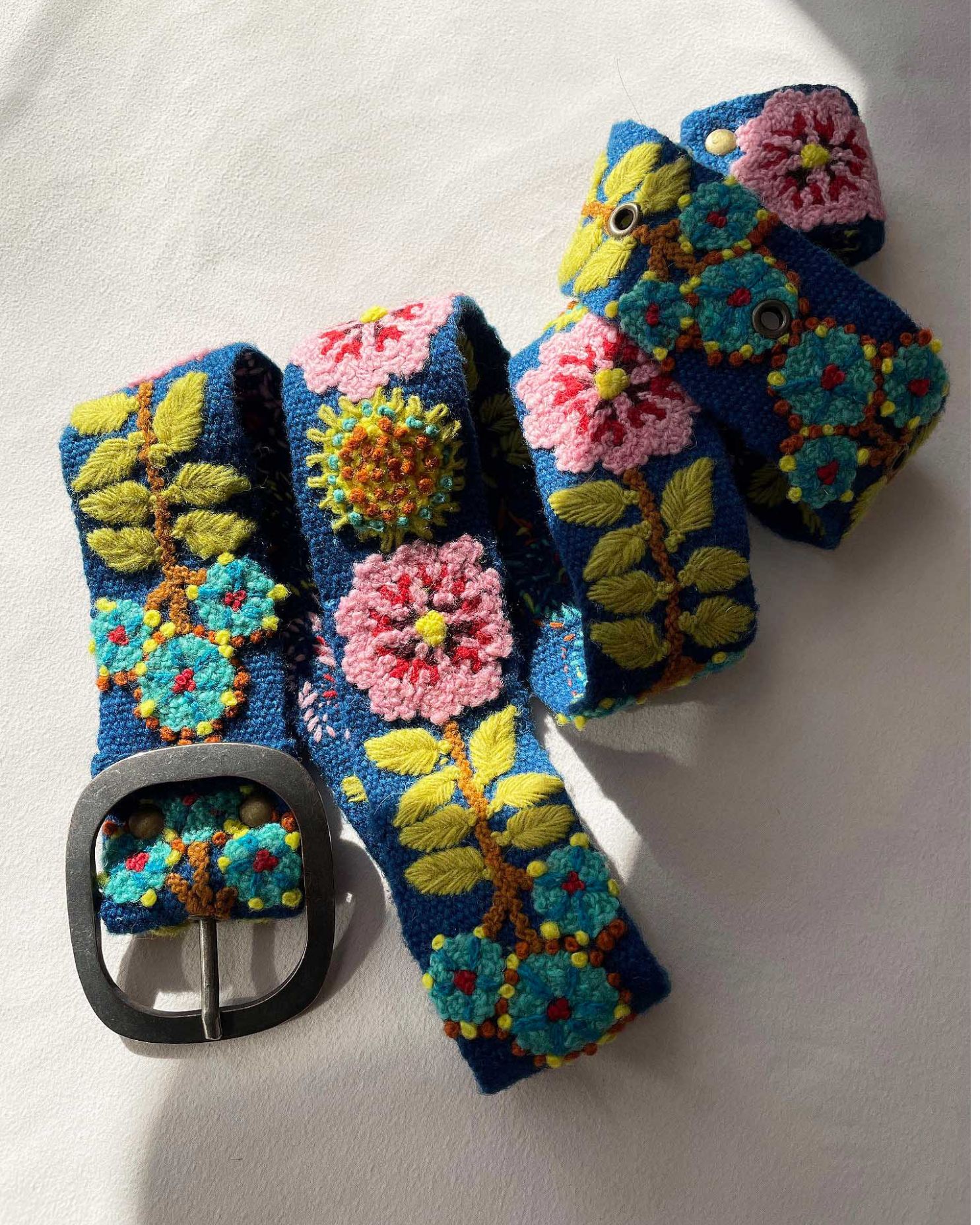 Sunshine Rodeo Embroidered Wool Belt
